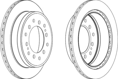Pair Of Coated Brake Discs Ferodo DDF1743C
