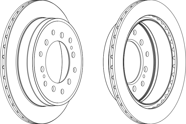 Pair Of Coated Brake Discs Ferodo DDF1743C