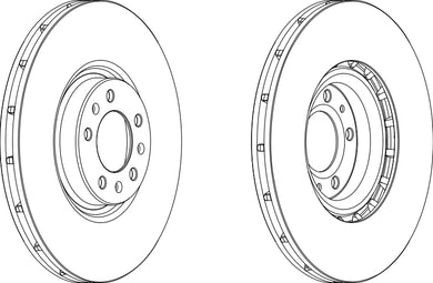 Coated Brake Disc Single Ferodo DDF1747C-1