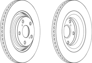 Pair Of Coated Brake Discs Ferodo DDF1754C