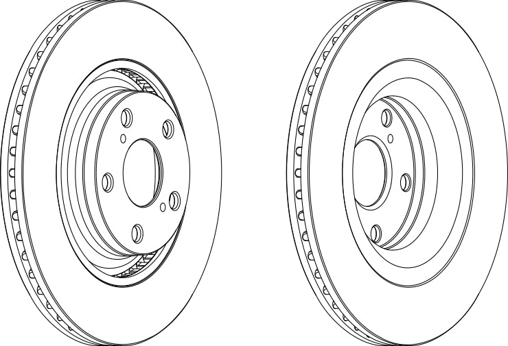 Pair Of Coated Brake Discs Ferodo DDF1754C