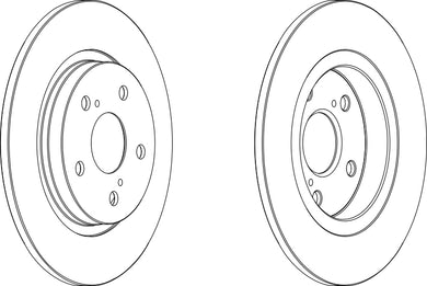 Pair Of Coated Brake Discs Ferodo DDF1755C