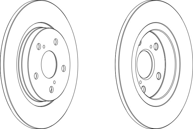 Pair Of Coated Brake Discs Ferodo DDF1755C
