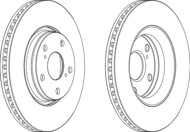 Pair Of Coated Brake Discs Ferodo DDF1756C