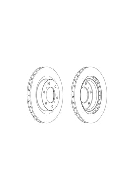 Pair Of Coated Brake Discs Ferodo DDF1757C