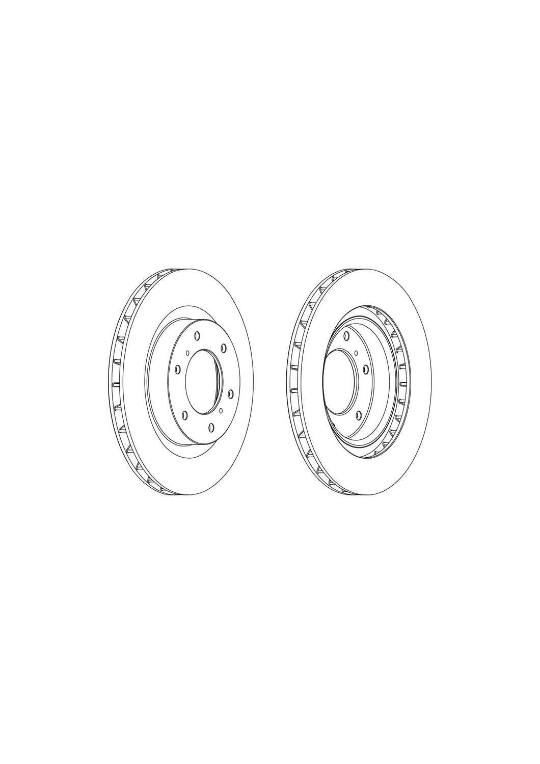 Pair Of Coated Brake Discs Ferodo DDF1757C