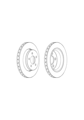 Front Pair Of Brake Discs Fits Dodge Jeep Opel OE 52109938AB Ferodo DDF1759