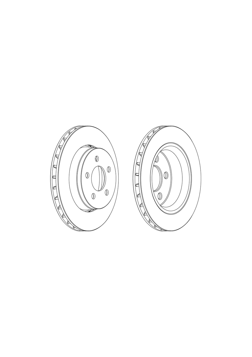 Front Pair Of Brake Discs Fits Dodge Jeep Opel OE 52109938AB Ferodo DDF1759