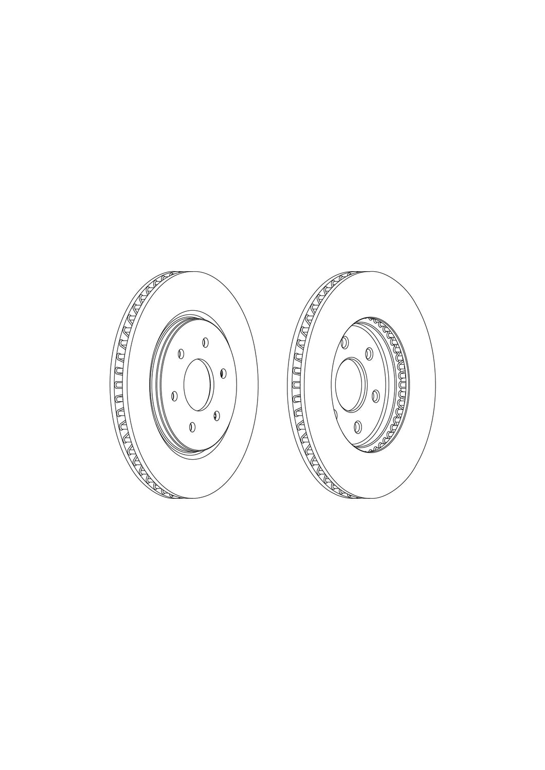 Front Pair Of Coated Brake Discs Fits Nissan Opel OE 40206EB300 Ferodo DDF1761C