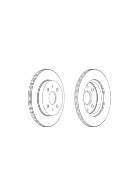 Pair Of Coated Brake Discs Ferodo DDF1774C