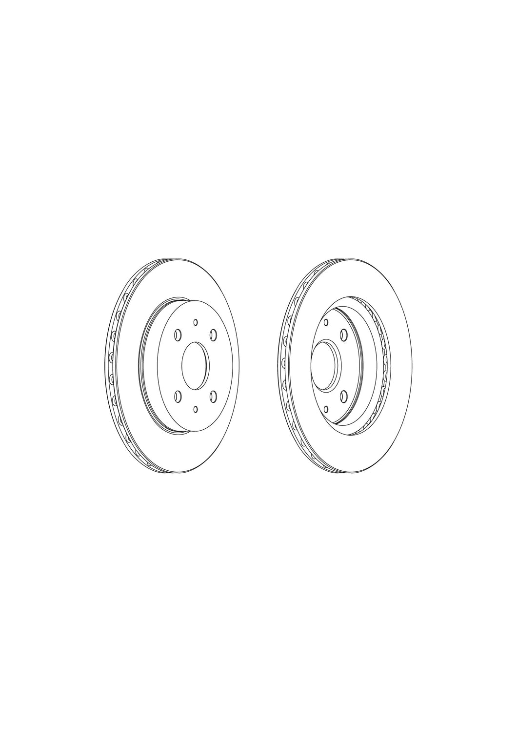 Pair Of Coated Brake Discs Ferodo DDF1774C