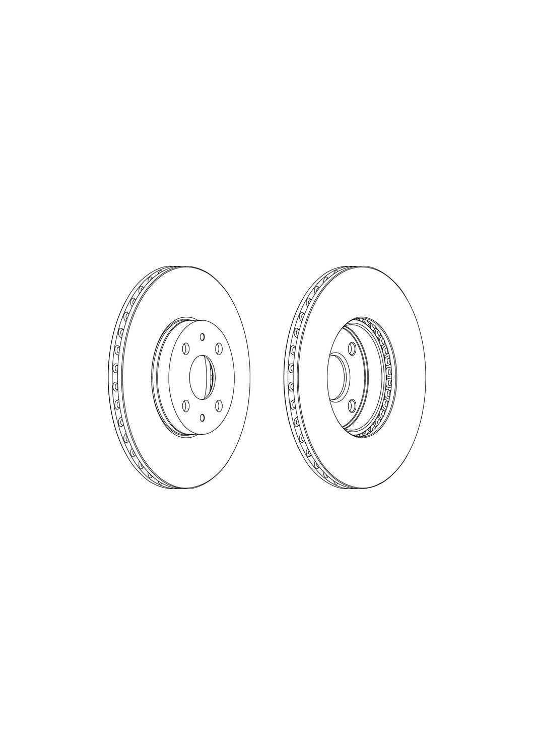 Pair Of Coated Brake Discs Ferodo DDF1780C