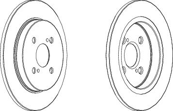 Pair Of Coated Brake Discs Ferodo DDF1781C