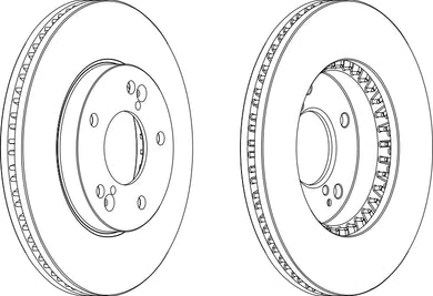 Front Pair Of Brake Discs Fits Hyundai Opel OE 5171239001 Ferodo DDF1786
