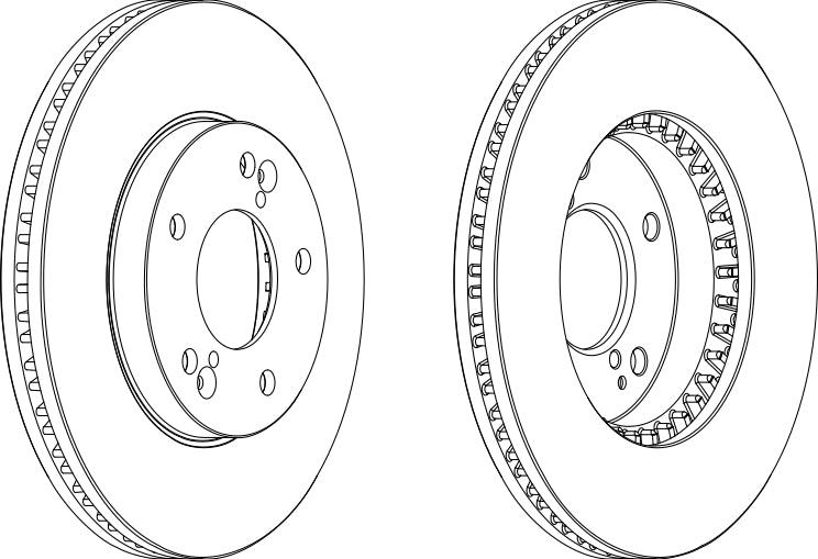 Front Pair Of Brake Discs Fits Hyundai Opel OE 5171239001 Ferodo DDF1786