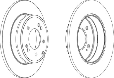 Pair Of Coated Brake Discs Ferodo DDF1787C