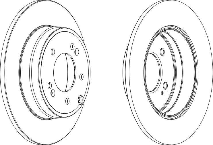 Pair Of Coated Brake Discs Ferodo DDF1787C
