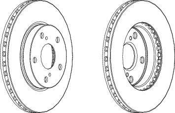 Pair Of Coated Brake Discs Ferodo DDF1789C