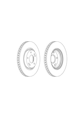 Pair Of Coated Brake Discs Ferodo DDF1795C