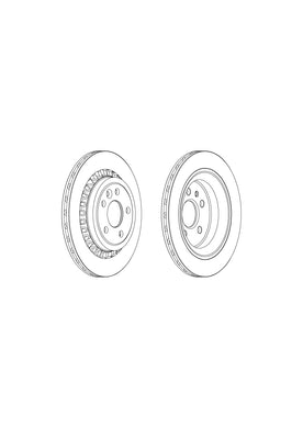 Pair Of Coated Brake Discs Ferodo DDF1802C