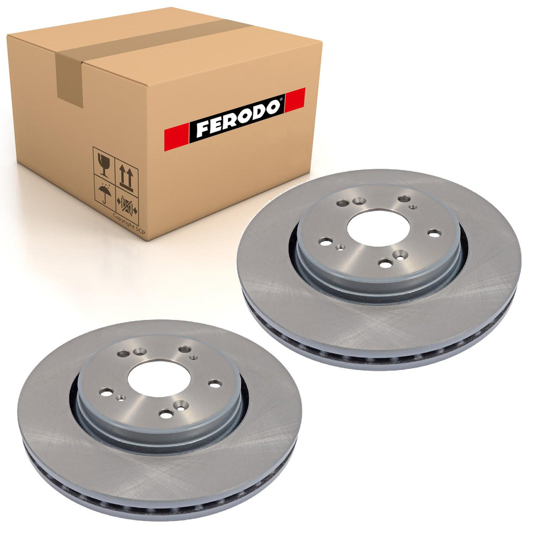 Pair Of Coated Brake Discs Ferodo DDF1820C
