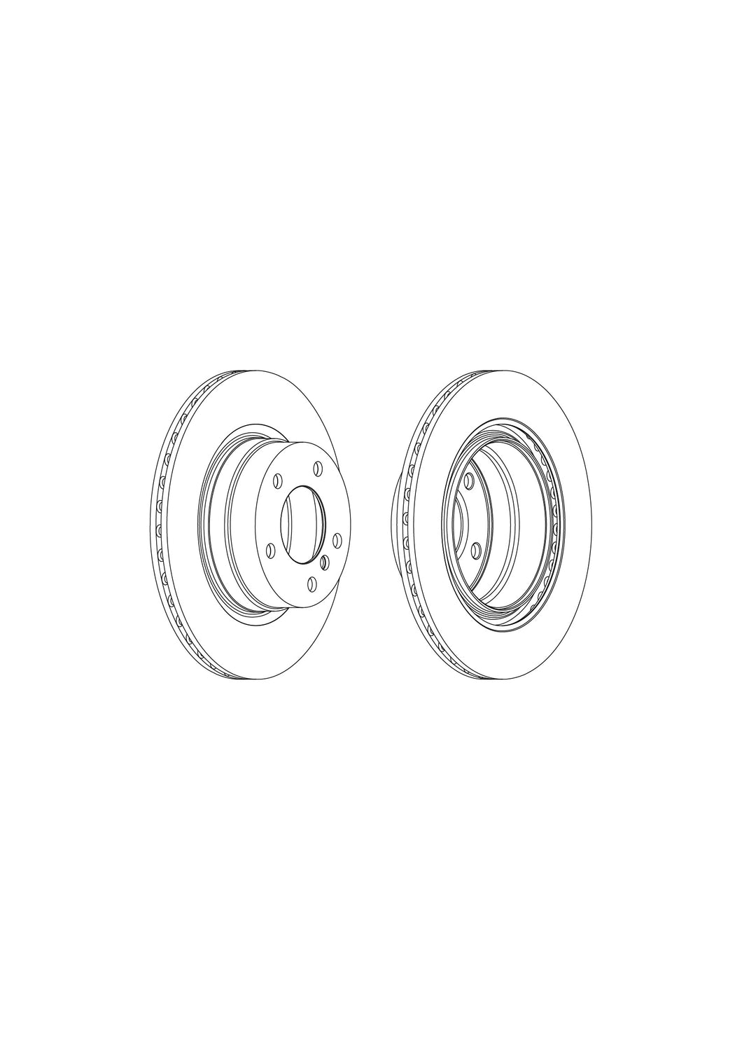 Pair Of Coated Brake Discs Ferodo DDF1851C