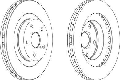 Front Pair Of Brake Discs Fits Subaru OE 26310PA030 Ferodo DDF1857