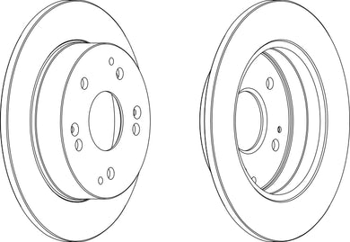 Pair Of Coated Brake Discs Ferodo DDF1861C