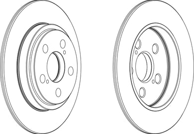 Rear Pair Of Brake Discs Fits Toyota OE 4243152150 Ferodo DDF1866