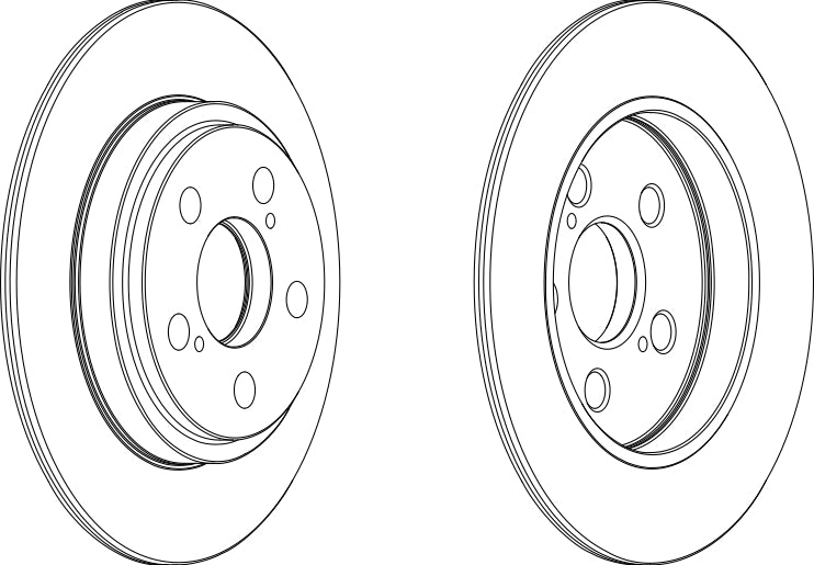 Rear Pair Of Brake Discs Fits Toyota OE 4243152150 Ferodo DDF1866
