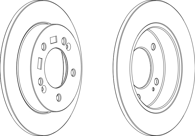 Pair Of Coated Brake Discs Ferodo DDF1874C