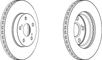 Pair Of Coated Brake Discs Ferodo DDF1886C