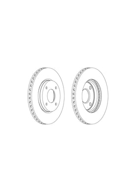 Front Pair Of Brake Discs Fits Nissan OE 40206EM10A Ferodo DDF1940