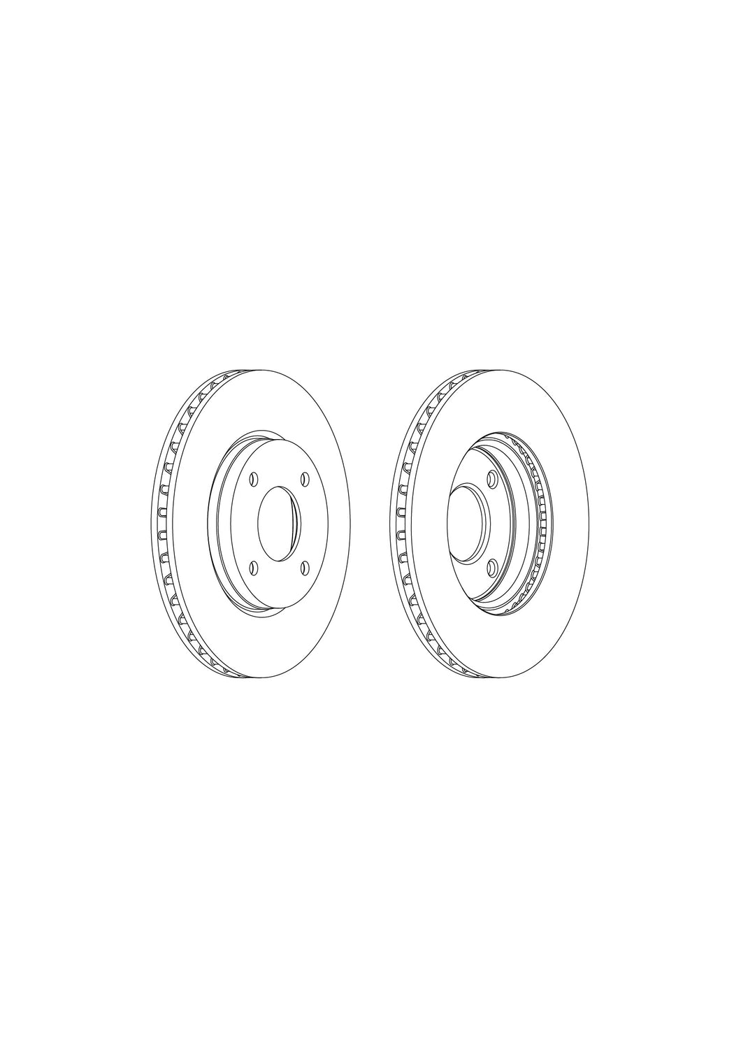 Front Pair Of Brake Discs Fits Nissan OE 40206EM10A Ferodo DDF1940