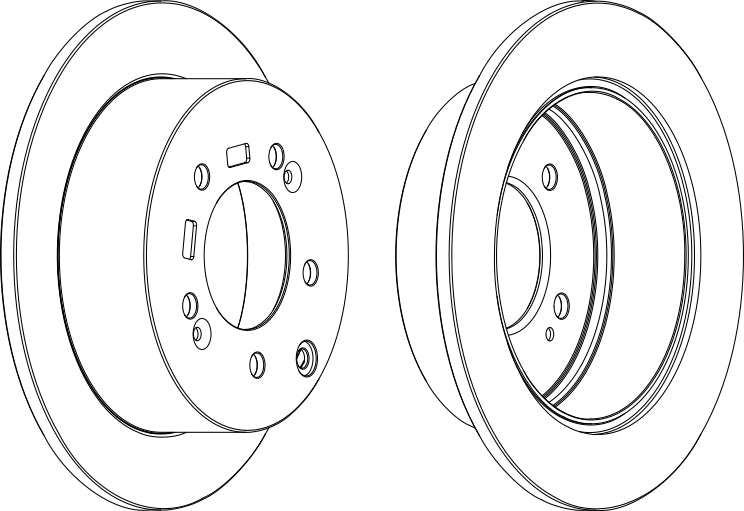 Rear Pair Of Brake Discs Fits Kia OE 584112K300 Ferodo DDF1945