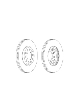 Pair Of Coated Brake Discs Ferodo DDF1956C