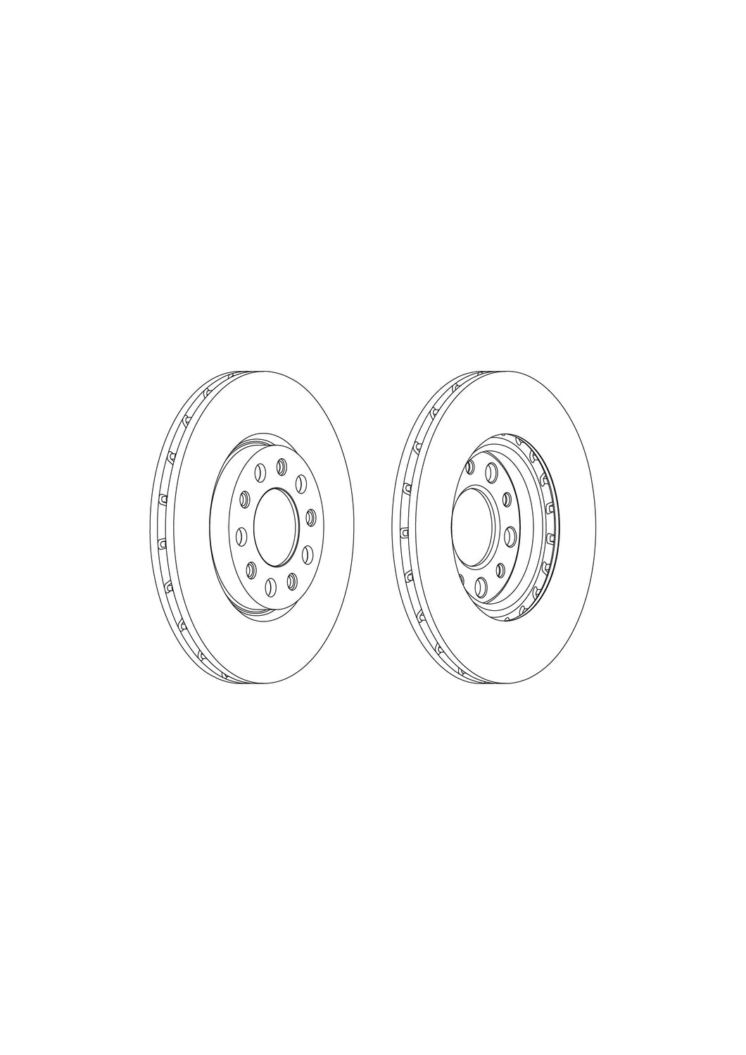 Pair Of Coated Brake Discs Ferodo DDF1956C