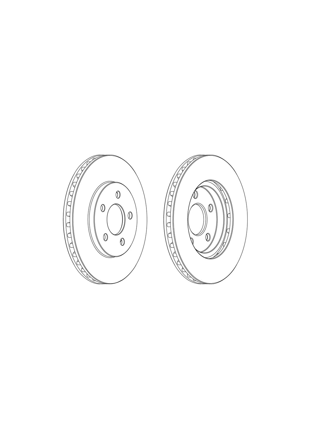 Pair Of Coated Brake Discs Ferodo DDF2001C