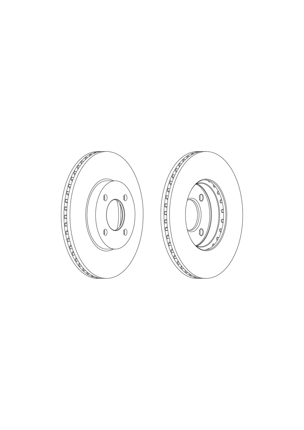 Pair Of Coated Brake Discs Ferodo DDF2068C