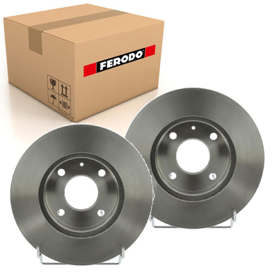 Front Pair Of Brake Discs Fits Ford Panther OE 1102560 Ferodo DDF209