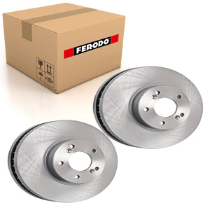 Front Pair Of Brake Discs Fits Honda Accord Ferodo DDF2175