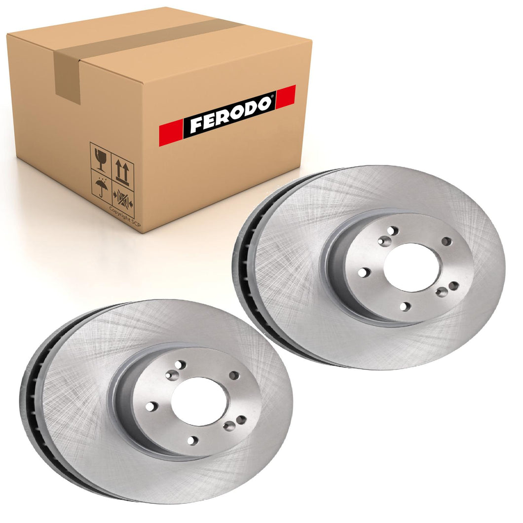 Front Pair Of Brake Discs Fits Honda Accord Ferodo DDF2175