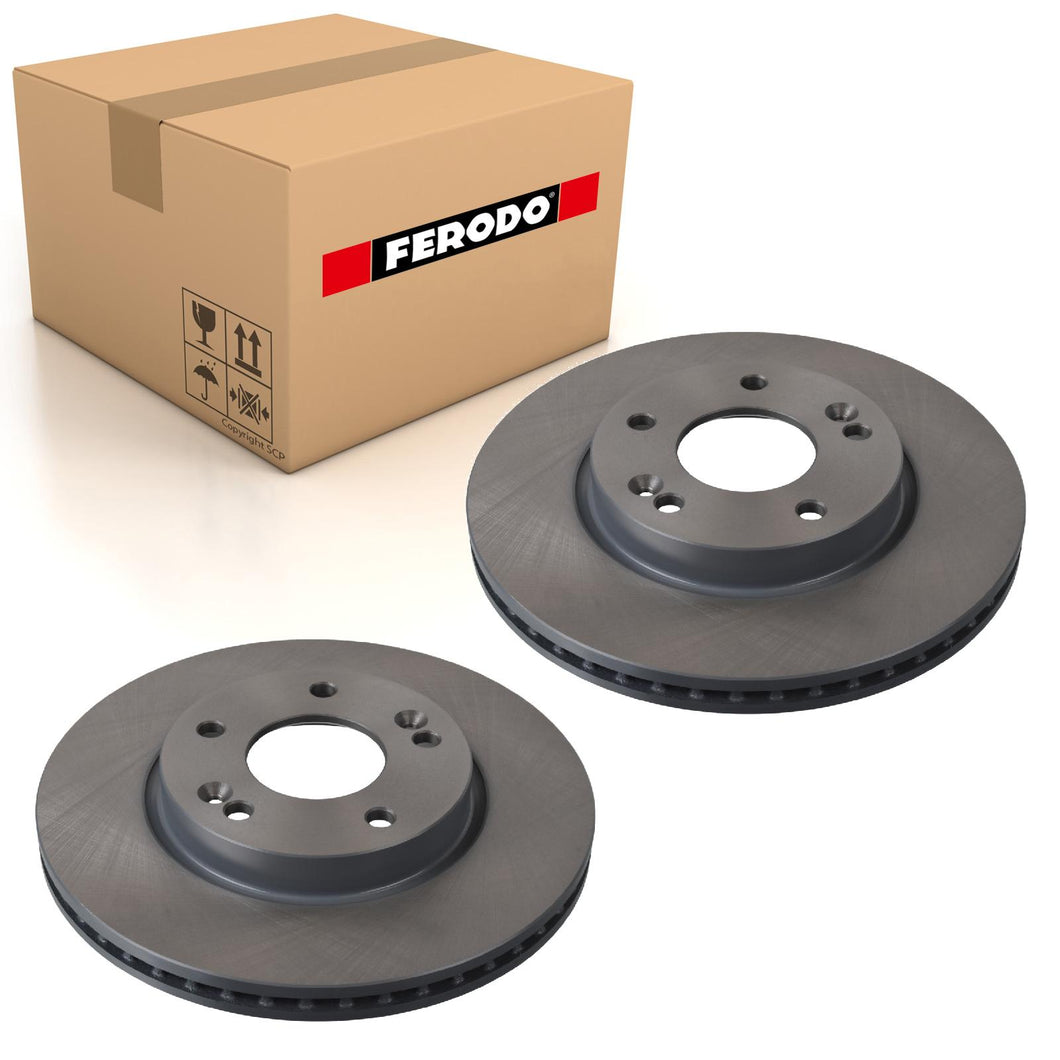 Pair Of Coated Brake Discs Ferodo DDF2187C