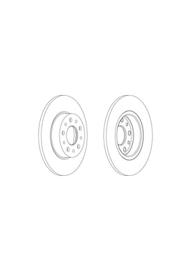 Pair Of Coated Brake Discs Ferodo DDF2286C