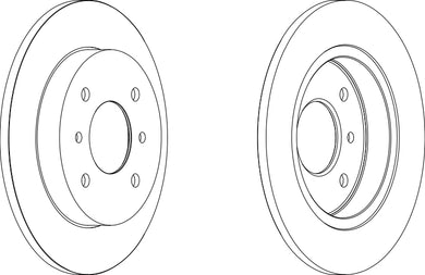 Pair Of Coated Brake Discs Ferodo DDF267C