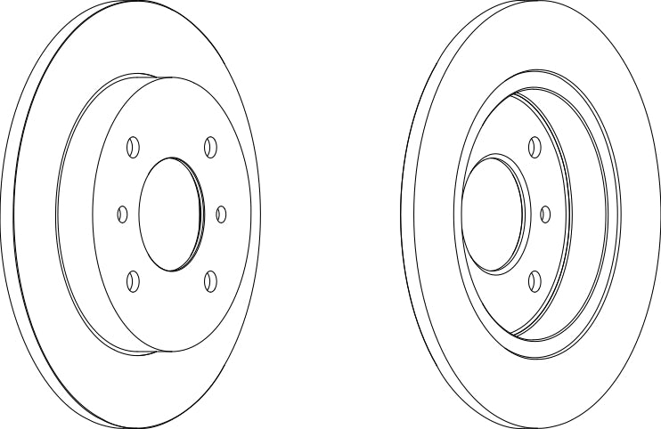 Pair Of Coated Brake Discs Ferodo DDF267C