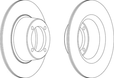 Front Pair Of Brake Discs Fits Skoda OE 113430210 Ferodo DDF274