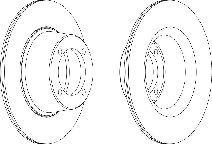 Front Pair Of Brake Discs Fits Skoda OE 113430210 Ferodo DDF274