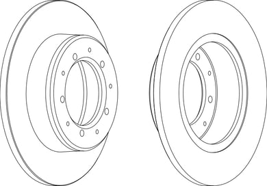 Pair Of Coated Brake Discs Ferodo DDF283C