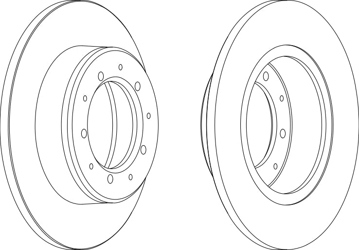 Pair Of Coated Brake Discs Ferodo DDF283C